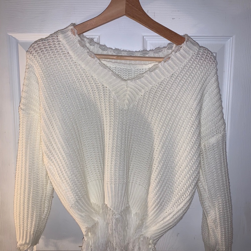 Distressed sweater!